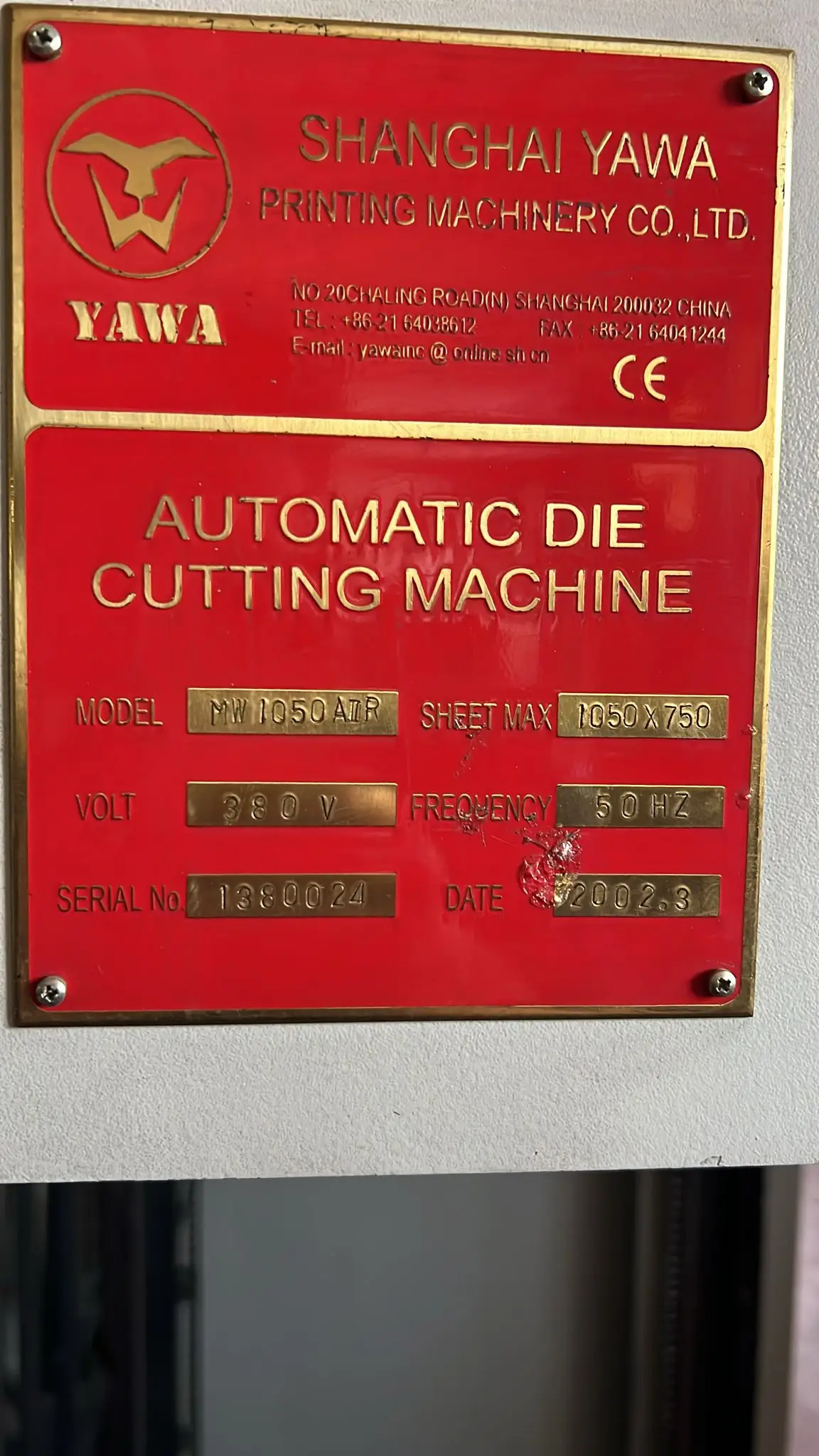 YAWA MW 1050 A II R 2002 ref.26036725