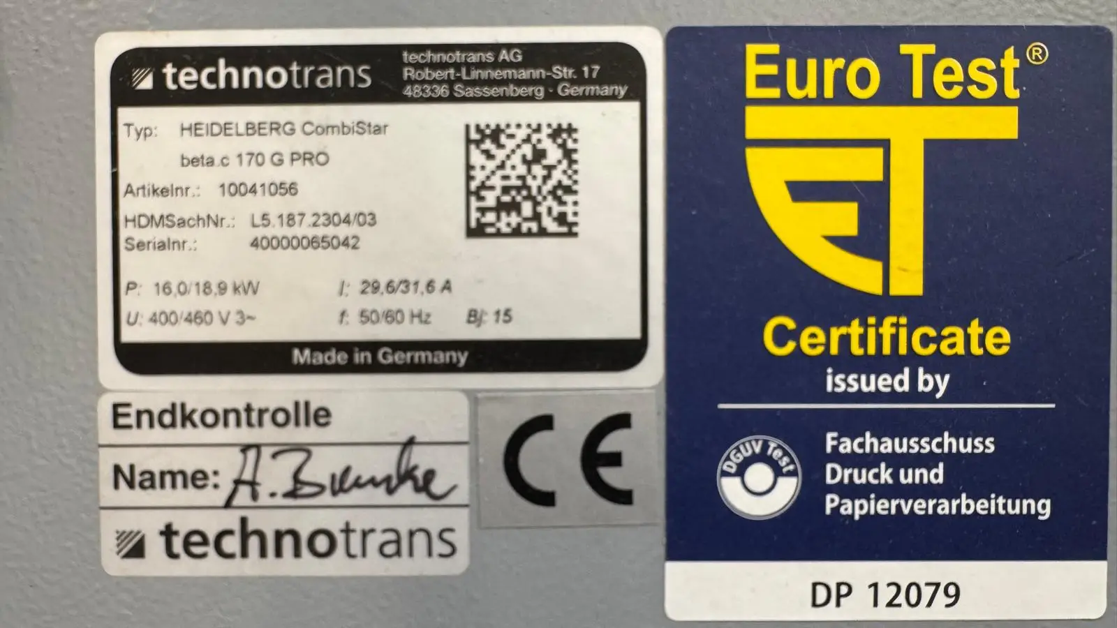 Heidelberg XL75-6 P2+LX 3 (F) Hybrid 2016 ref.24036459