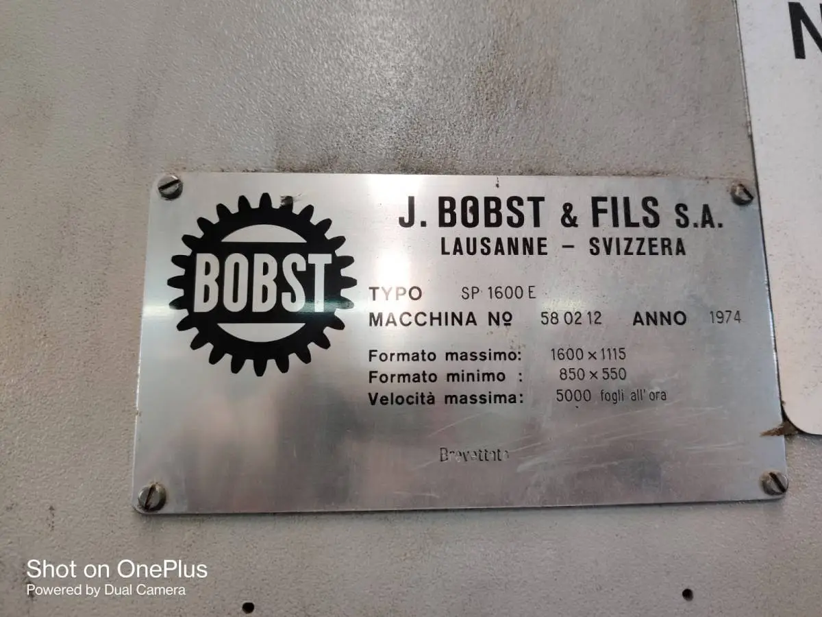 Bobst SP 1600-E 1974 ref.25036512