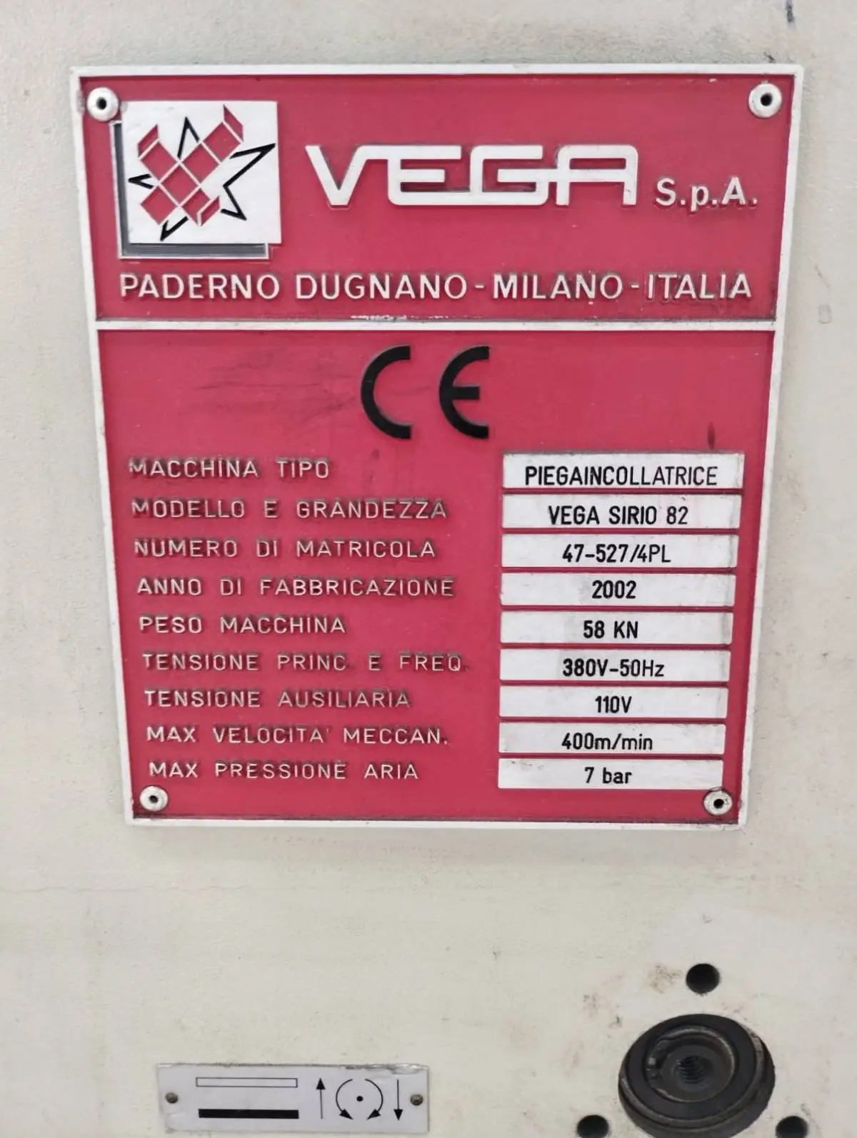 Vega SIRIO 82 2002 ref.24036445