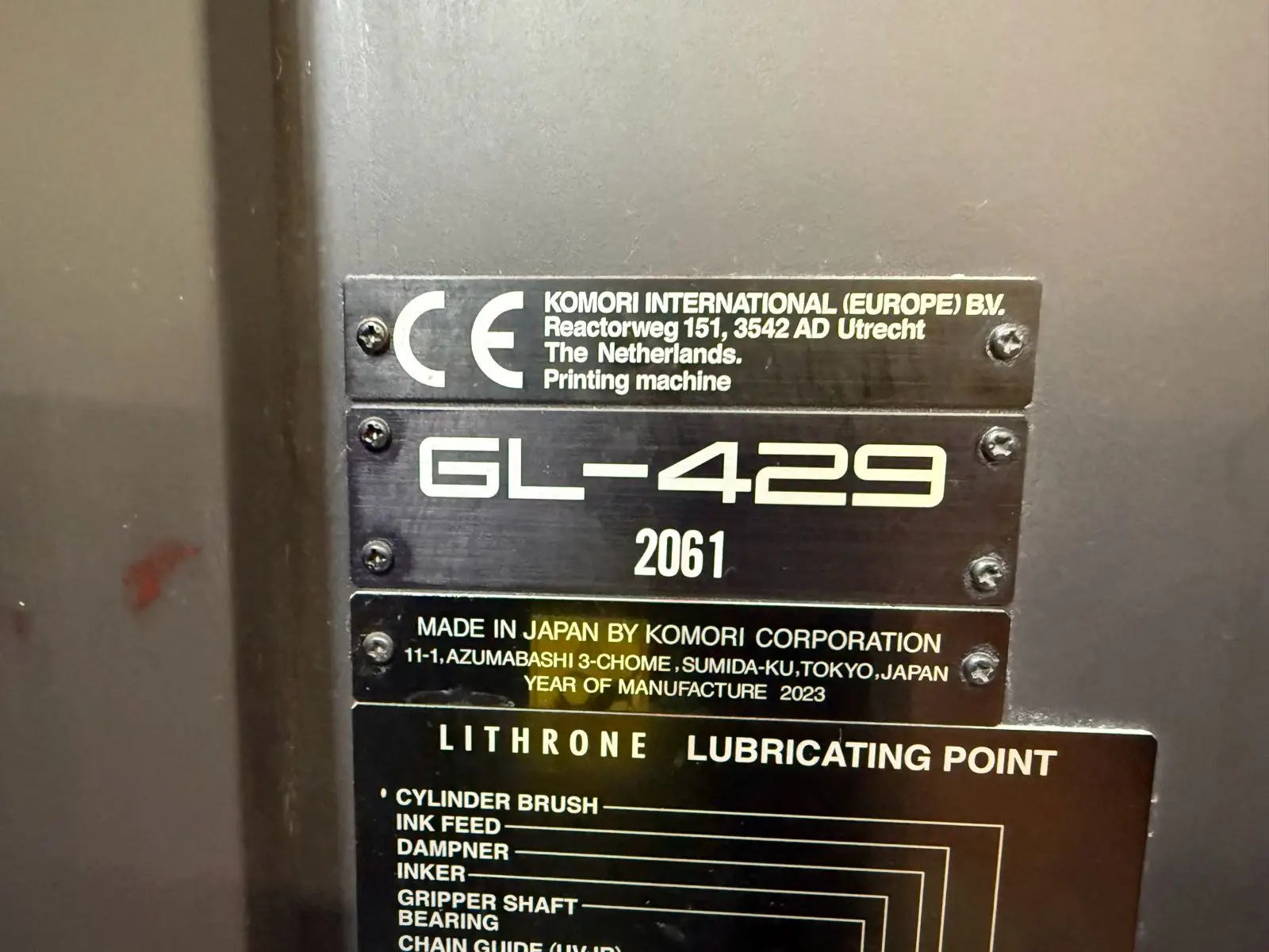 Komori GL 29-4  H + C 2023 ref.26036715